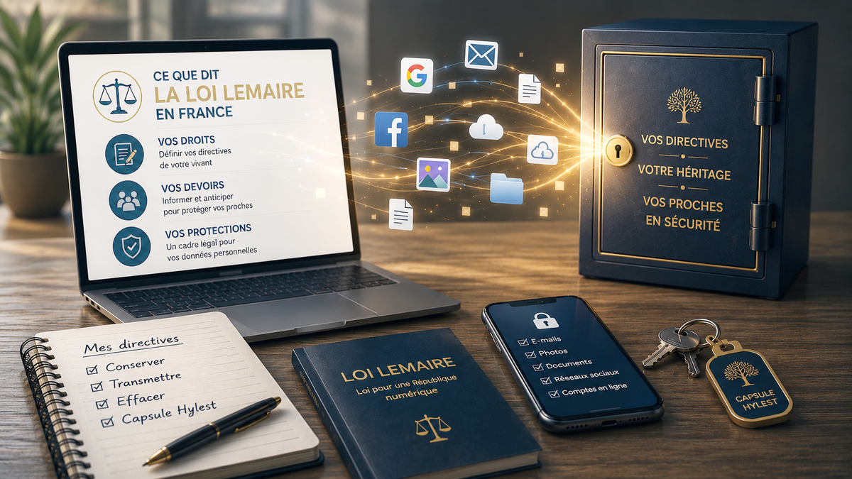 Vie numérique après décès : ce que dit la loi Lemaire en France et vos droits (et devoirs)